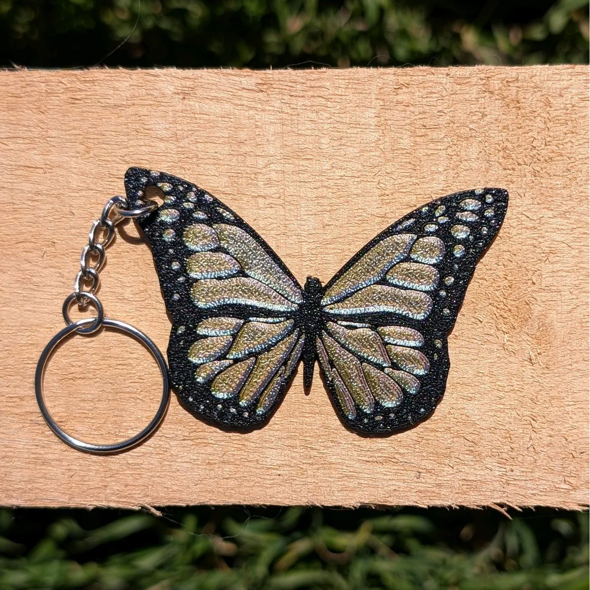 Butterfly Keyring — close up