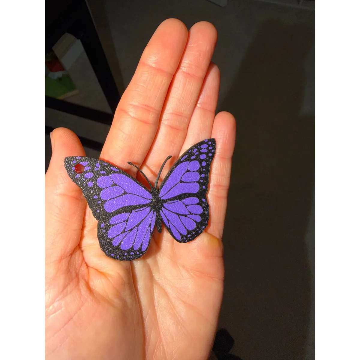 Butterfly Keyring — close up