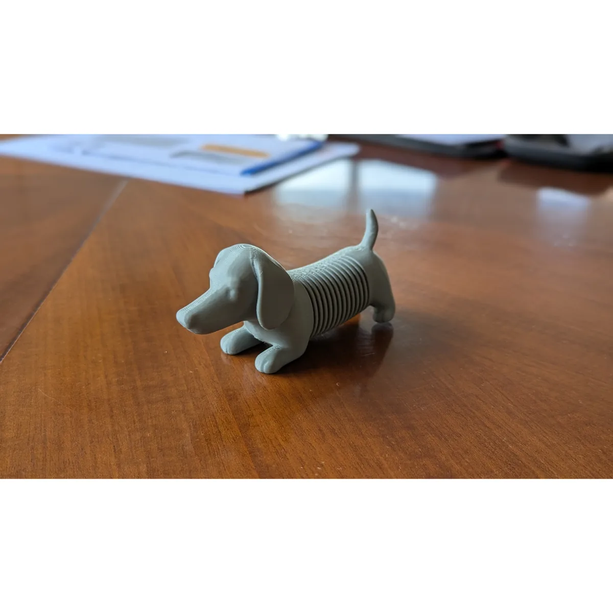 Sausage Dog Spring Toy — close up